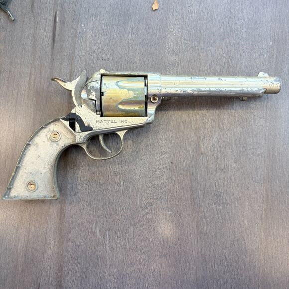 Lot of 2 VTG Cap Gun FANNER 50 GUN Shootin' Shell .45 Leather Holster MATTEL USA - Picture 5 of 16